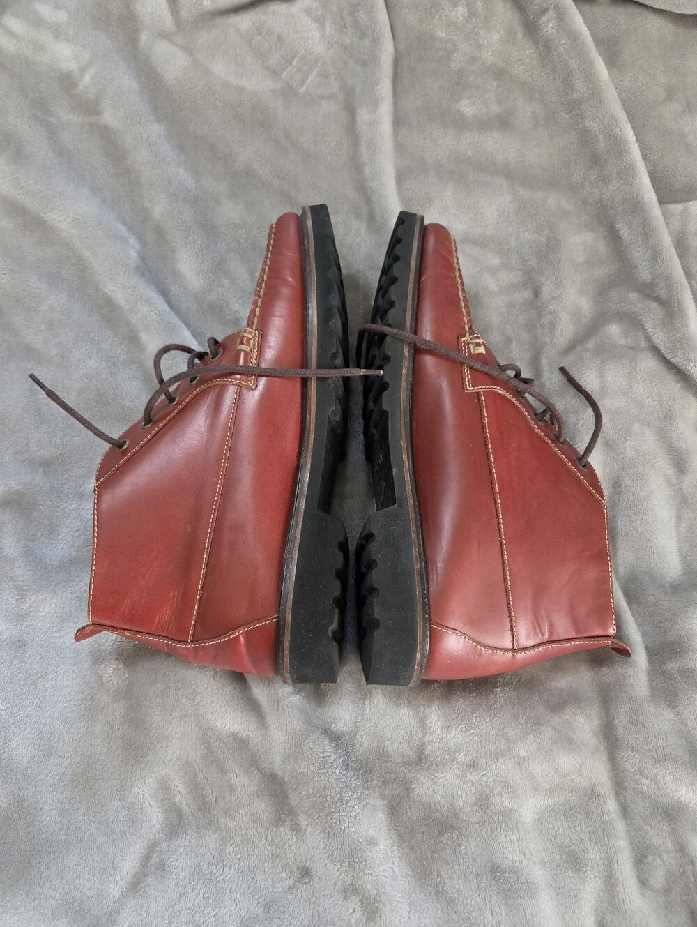 Vintage Orvis Mock-toe Leather Chukka Boots. Made In Brazil - Picture 6 of 13